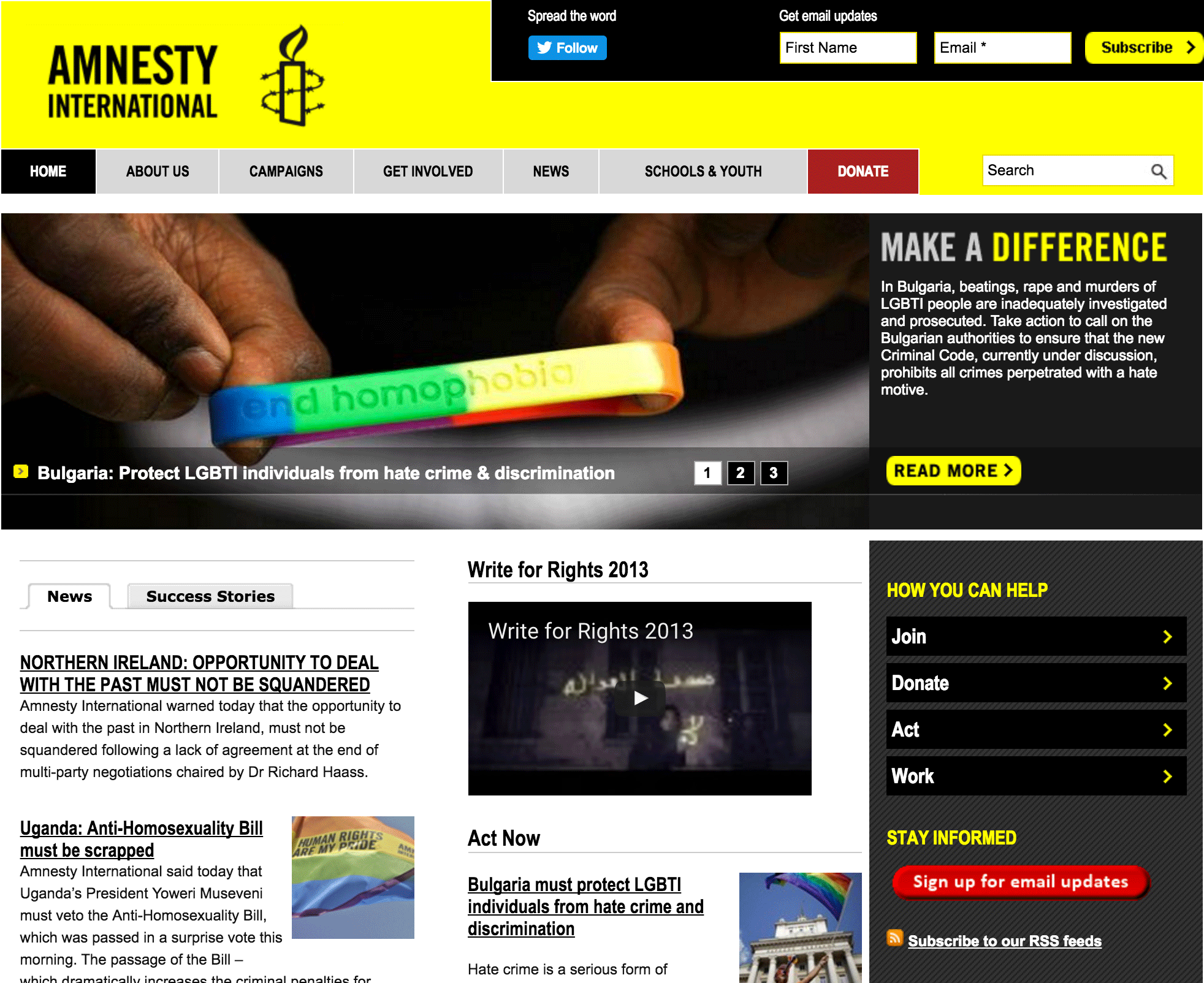 Amnesty - Homepage