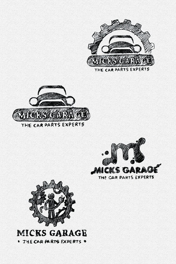 MicksGarage - Logo - Initial Sketches